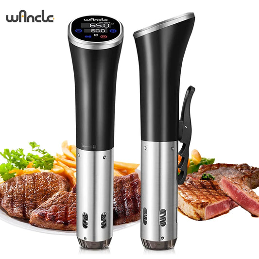 Wancle Vacuum Sous Vide Cooker IPX7 Waterproof Heater Immersion Circulator Slow Cooker with Digital Display Reservation Function