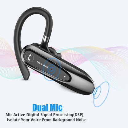 New Bee B45 Wireless Headset Bluetooth 5.0 Earphones Dual Mic Mute Handsfree Earbuds CVC8.0 Noise Reduction for Business Driving