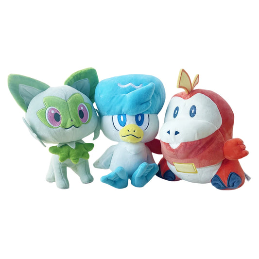 Nouveau Pokemon Peluche Sprigatito Quaxly Fuecoco Meowscarada Peluche poupée Koraidon Miraidon Kawaii Peluche jouet dessin animé cadeau pour les enfants