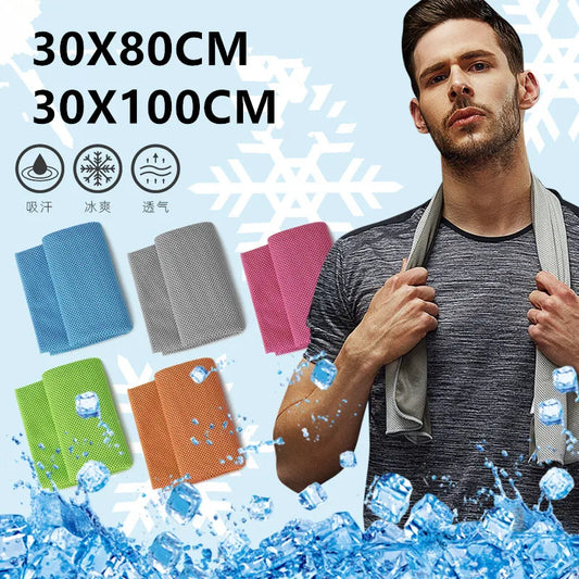 Serviettes de glace rafraîchissantes en microfibre, serviette fine et fraîche pour le Yoga, vêtements de Sport en plein air, bande de sueur glacée, écharpe de Sport d'été