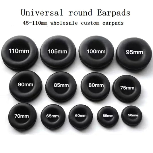 Earpads 2pcs 45/50/55/60/65/70/75/80/85/90/95/100/105/110MM Headphone Ear Pad Sponge In-ear Earphone Cover Earphone Accessories