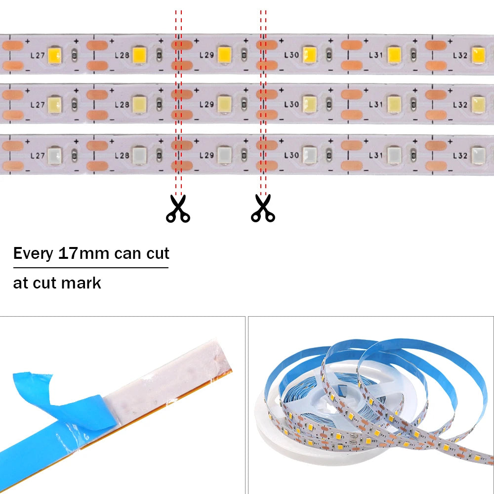 5V 2835 USB Led Strip Light Tape 60LED DC5V Christmas Lights Leds Cabinet Lighting For Room TV Backlight Decoration Night Lamp