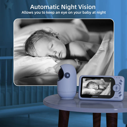 4.3 Inch Wireless Video Baby Monitor With Remote Pan Tilt Camera Two Way Intercom Auto Night Vision Kids Security Surveillance