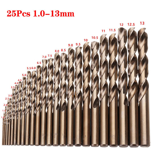 M35 Cobalt Metal Drill Straight Shank Twist Drill Bit Set HSS-Co Hole Opener Tool For Stainless Steel Metal Iron Woodworking