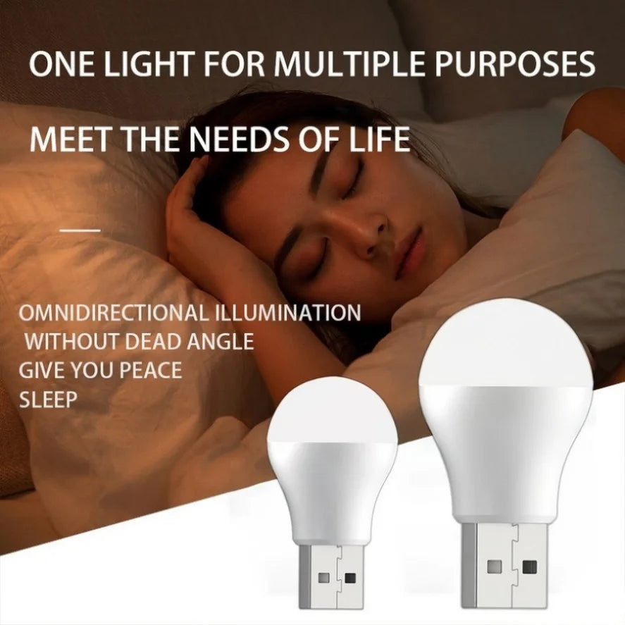 Small USB Plug Lamp LED Night Light Computer Mobile Power Charging Mini Book Lamps LED Eye Protection Square Reading Light