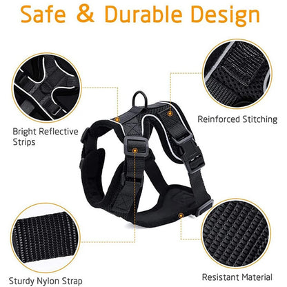 Soft Mesh Small Cat Harness and Leash Set Adjustable Vest Escape Proof for Pet Kitten Easy Control Reflective Puppy Dogs