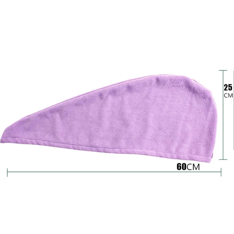 1pcs  Microfibre After Shower Hair Drying Wrap Womens Girls Lady's Towel Quick Dry  Hat Cap Head  Bathing Tools Turban