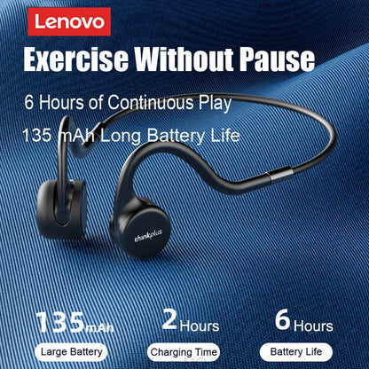 Original Lenovo X3 Pro X4 X5 Bone Conduction Headphones Bluetooth 5.3 Hifi Ear-hook Wireless Headset With Mic Sport Earphones X7