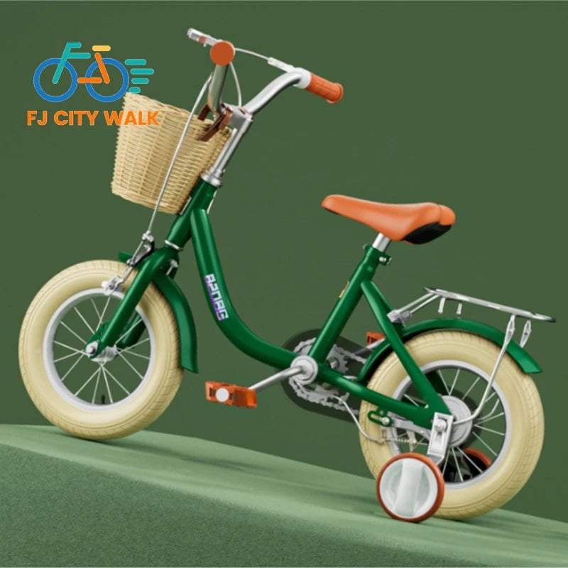 FJ Exquisite Durable High Quality Children's Bicycle 12-14-16-18-20 Inch Children's Bicycle Bicycle With Auxiliary Wheels 2024