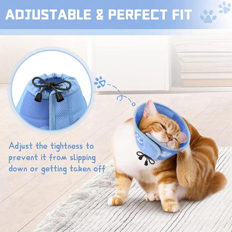 Cat Elizabethan Adjustable Collar Pet Dog Neck Cone Recovery Collar Anti-bite Protective Medical Neck Ring Pet Recovery Collar