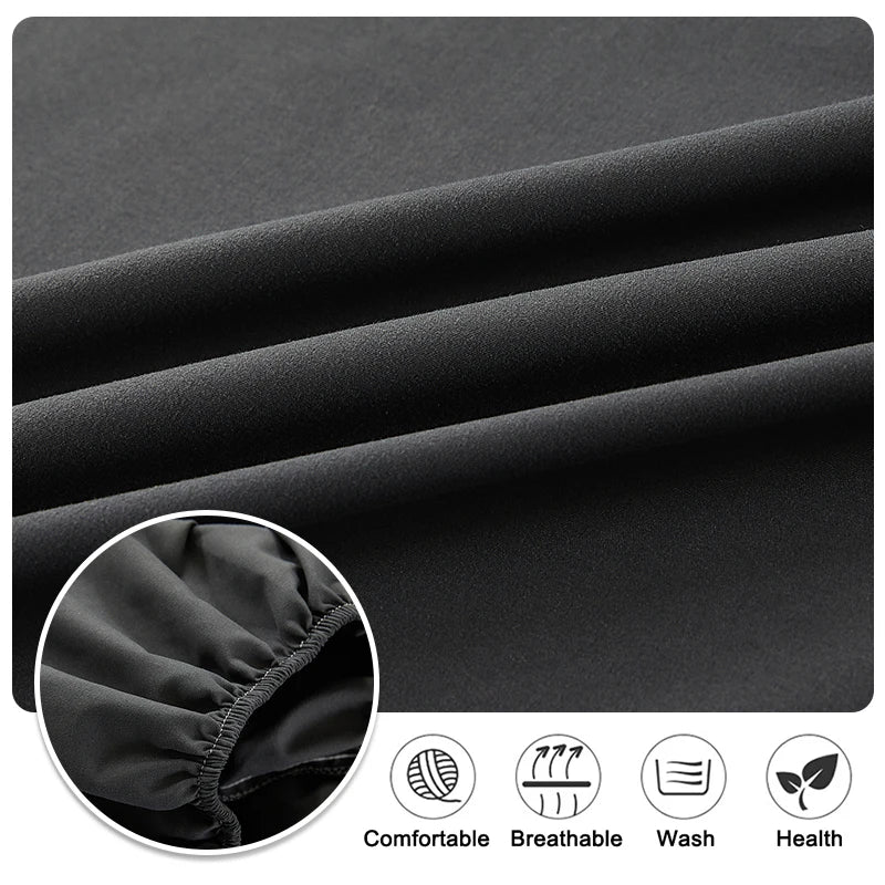 100% Cotton Fitted Bed Sheet with Elastic Band Solid Color Mattress Cover for Single Double King Queen Bed 140/150/160/180x200