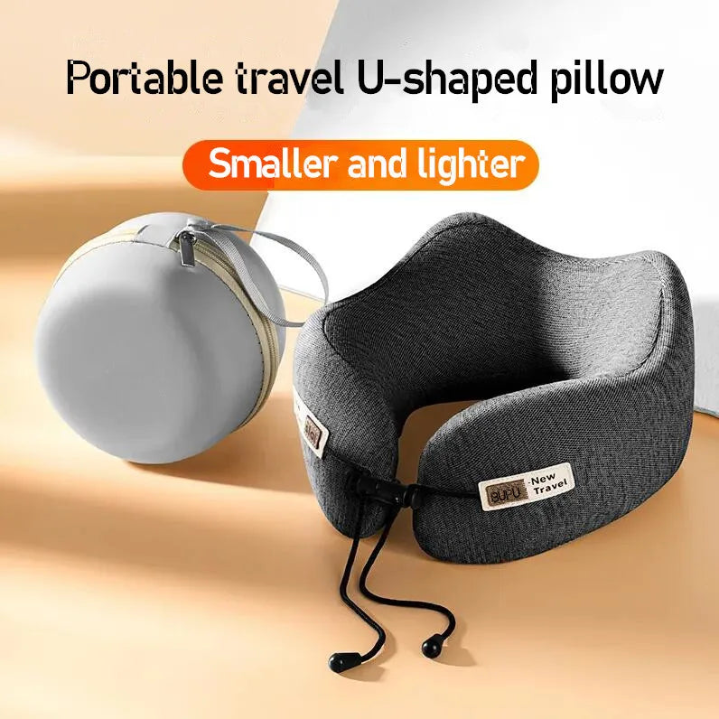 U Shaped Memory Foam Neck Pillows Soft Slow Rebound Space Travel Pillow Sleeping Airplane Car Pillow Cervical Healthcare Supply