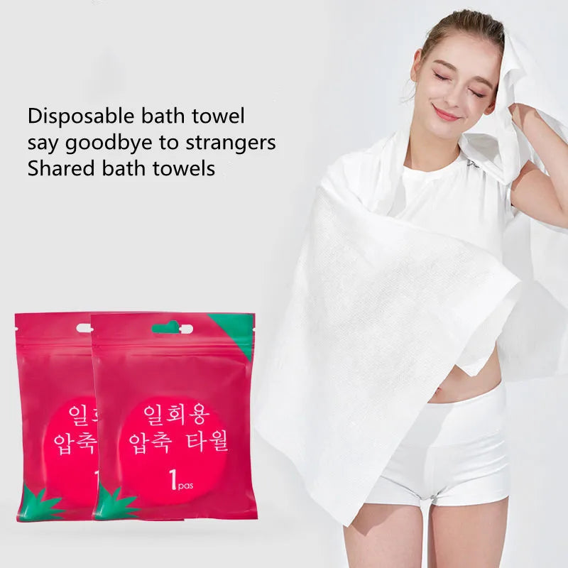 70x140cm Disposable Bath Towel Oversized thickened Compressed Towel Beauty Hotel Disposable Bath Towel Portable Travel Towel