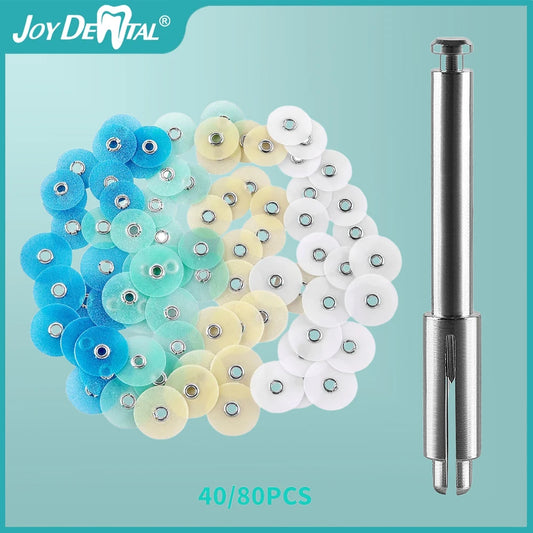 JOY DENTAL 40/80Pcs Dental Polishing de polimento Discs Gross Reduction Contouring Mandrel Stripes Set Dental Materials