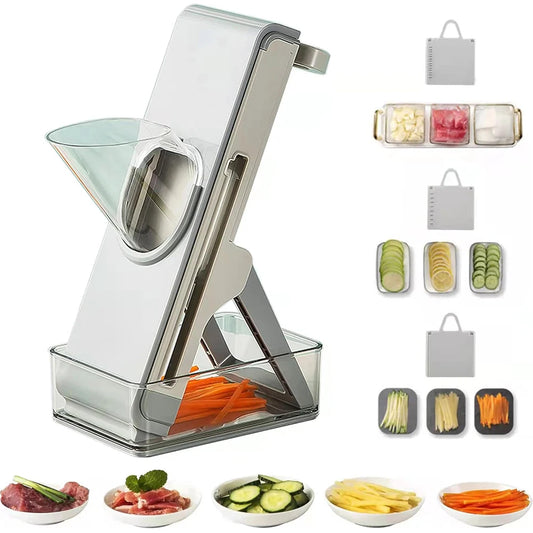 Slicer 5 in 1 Multifunctional Vegetable Cutter Slicer Grater Multi-functional Vegetable Adjustable Safe Blades Grater