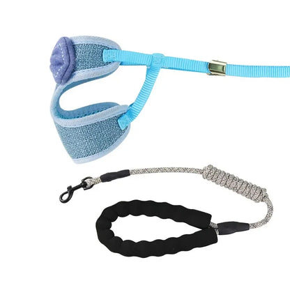 Cute Small Cat Dog Harness Leash Set Bowknot Accessories Nylon Adjustable Mesh Kitten Puppy Harness With Leash For Chihuahua Pug