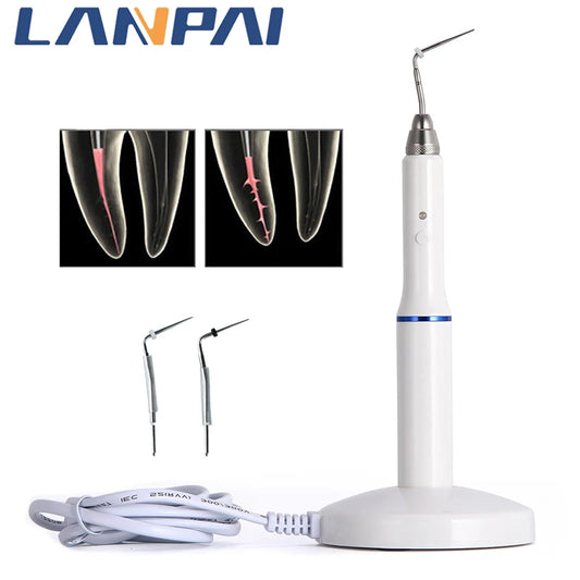 Système d'obturation dentaire Gutta Percha, outil de racine endodontique, stylo chauffant dentaire Endo Gutta avec 2 embouts, équipement de laboratoire de dentisterie