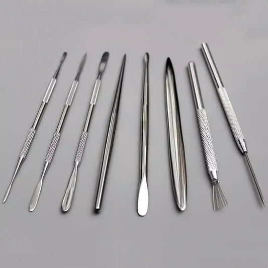 Pottery Model Sculpture Spatula Stainless Steel Open Eye Knife DIY Ceramic Crafts Statue Doll Model Decorative Kneading Tool