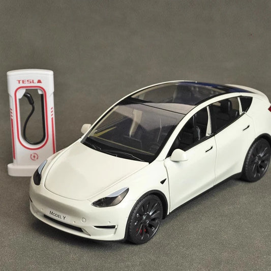 1:24 Model Y Model 3 Model S Alloy Die Cast Toy Car Model Sound and Light Children's Toy Collectibles Birthday gift