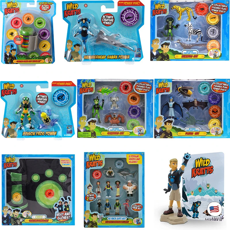 Original Wild Kratts Sets Brinquedo Anime Action Figure Animals Toys Creature Power Suit Collections Models Children Toys Gifts