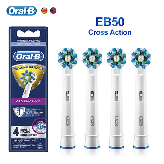 Têtes de brosse Oral B EB50 originales, Action croisée, Angle de 16 degrés, buses dentaires de rechange pour brosse à dents électrique D12/D16/DB4010/DB4510