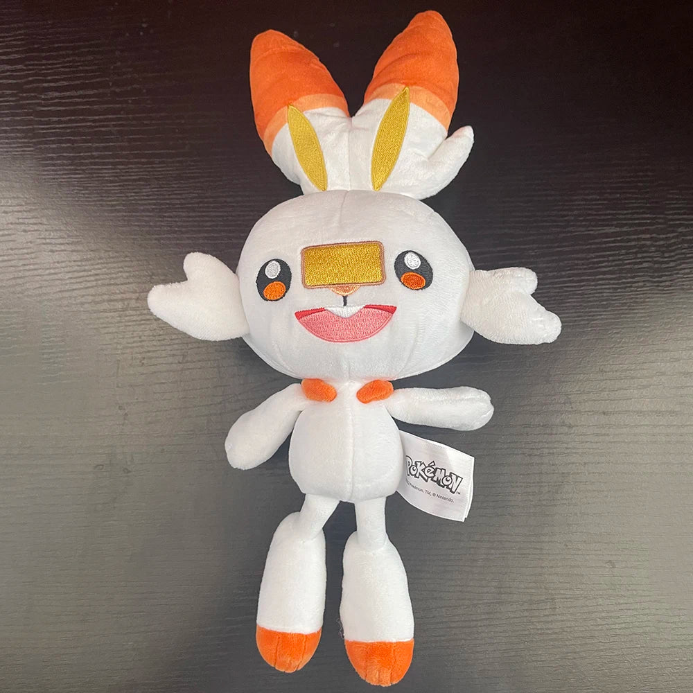 HQ Pokemon Plush Scorbunny Sobble Grookey Plush Stuffed Doll Cinderace Sword Shield Initial Elf Animal Christmas Gift For Kids