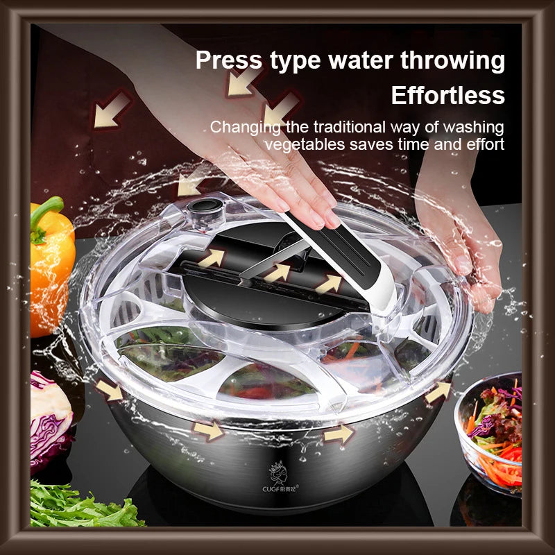 Kitchen Accessories Dehydrator Salad Spinner Kitchen Tool Vegetable Fruit Dryer 1pcs Salad Fruit And Vegetable Centrifuge