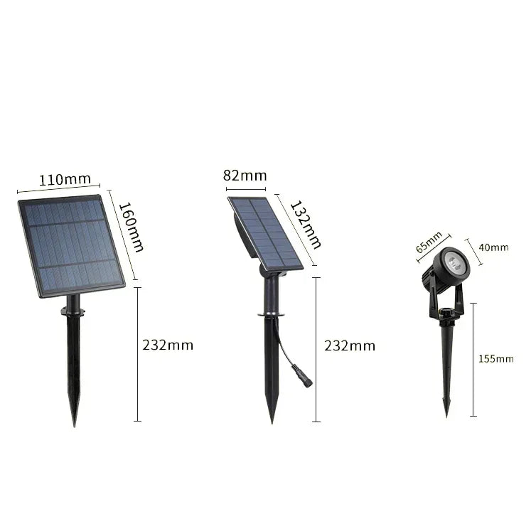 Newest 3000K/6000K/RGB Solar LED Light Outdoor Solar Spotlight Solar Garden Light Outdoor IP65 Waterproof Lawn Lamp Wall Light