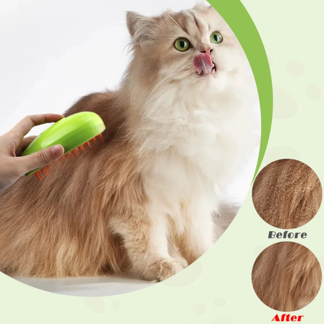 Dog Grooming Comb with Electric Spray Water Spray Kitten Pet Bath Brush Grooming Supplies Soft Silicone Depilation Brush