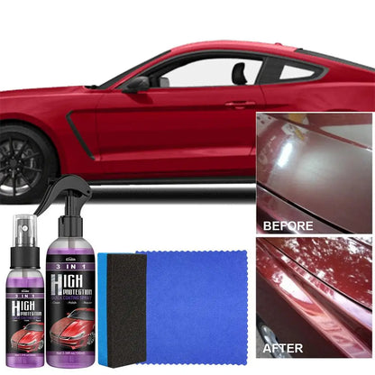 3 In 1 Quick Coating Spray High Protection Car Coating Car Paint Repair 3PCS Set Restorer Ceramic Spray Coating