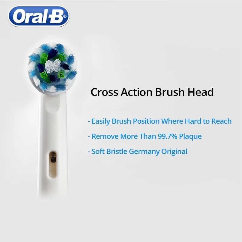 Original Oral B EB50 Brush Heads Cross Action 16 Degree Angle Spare Dental Nozzles for Electric Toothbrush D12/D16/DB4010/DB4510