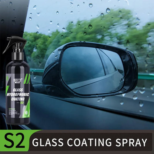 Spray hydrofuge pour pare-brise de voiture, revêtement de verre Nano, produits automobiles hydrofobiques, Agent liquide anti-pluie pour pare-brise de voiture HGKJ S2