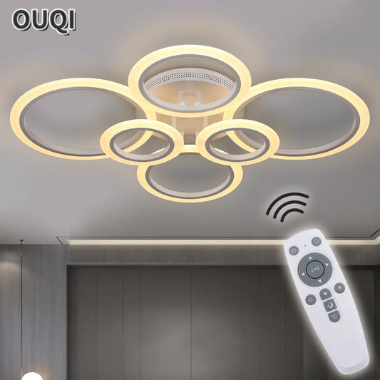 Modern LED Ceiling Lights Chandelier Ring Lamp Smart Luster Remote Control Bedroom LivingRoom Indoor Home Decor Lighting Fixture