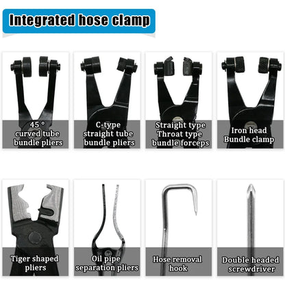 9Pcs Auto Hose Clamp Ring Plier Set Flexible Wire Cable Type Joint Boot Clamps Remover Oil Seal Screwdriver Car Repairing Tools