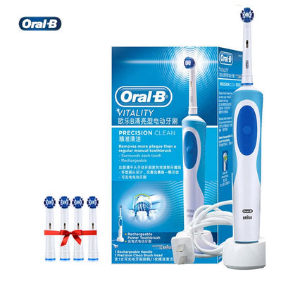 Oral B Rechargeable Electric Toothbrush Vitality Oral Hygiene Precian Clean Toothbrushes Rotating 3D White Teeth Whitening Brush